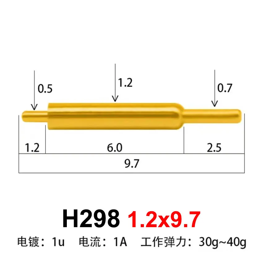 10 Uds conector Pin Pogo 1A 3A 5A batería Pogopin contacto de carga de resorte SMT DIP PCB 3,5 4 5 6 7 7,5 8,5 9,5 10mm sonda de resorte de prueba - imagen 3