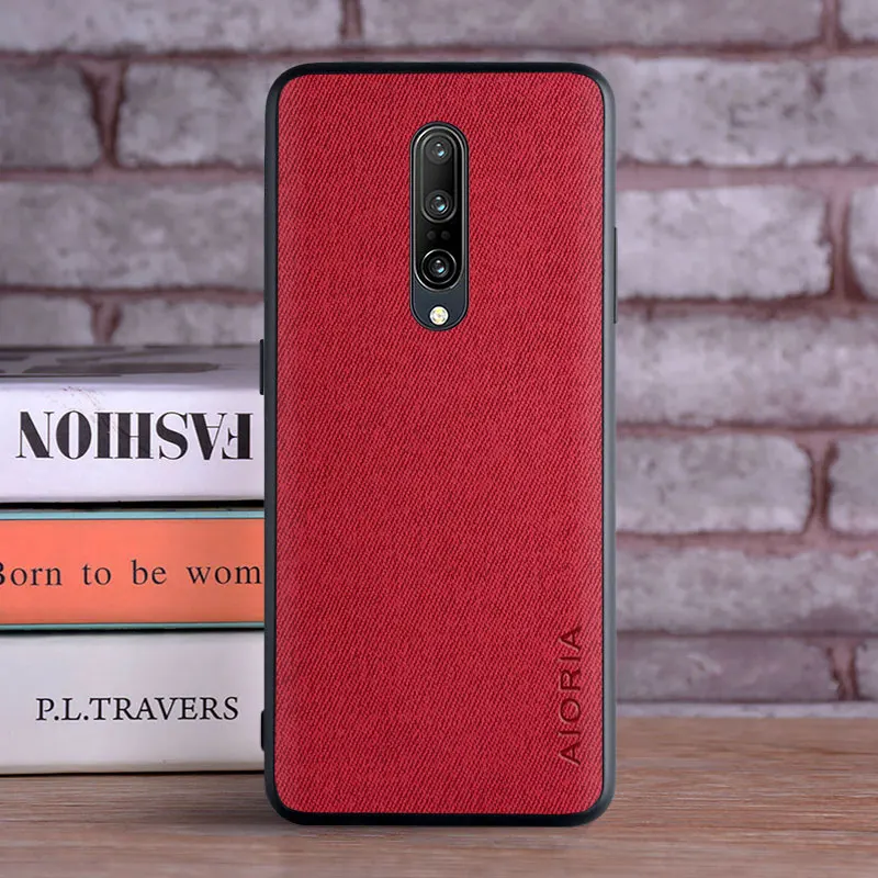 Funda OnePlus 7 Pro - Cuero textil, TPU suave y protección de cámara - imagen 4