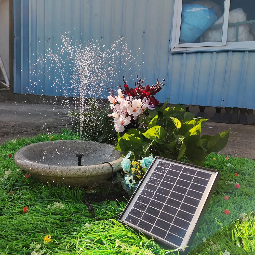 Kit de bomba de fuente Solar de 6,5 W con 8 boquillas, Kit de Panel Solar, Panel de energía Solar, bomba de fuente de agua para jardín, piscina, fuente de agua - imagen 4