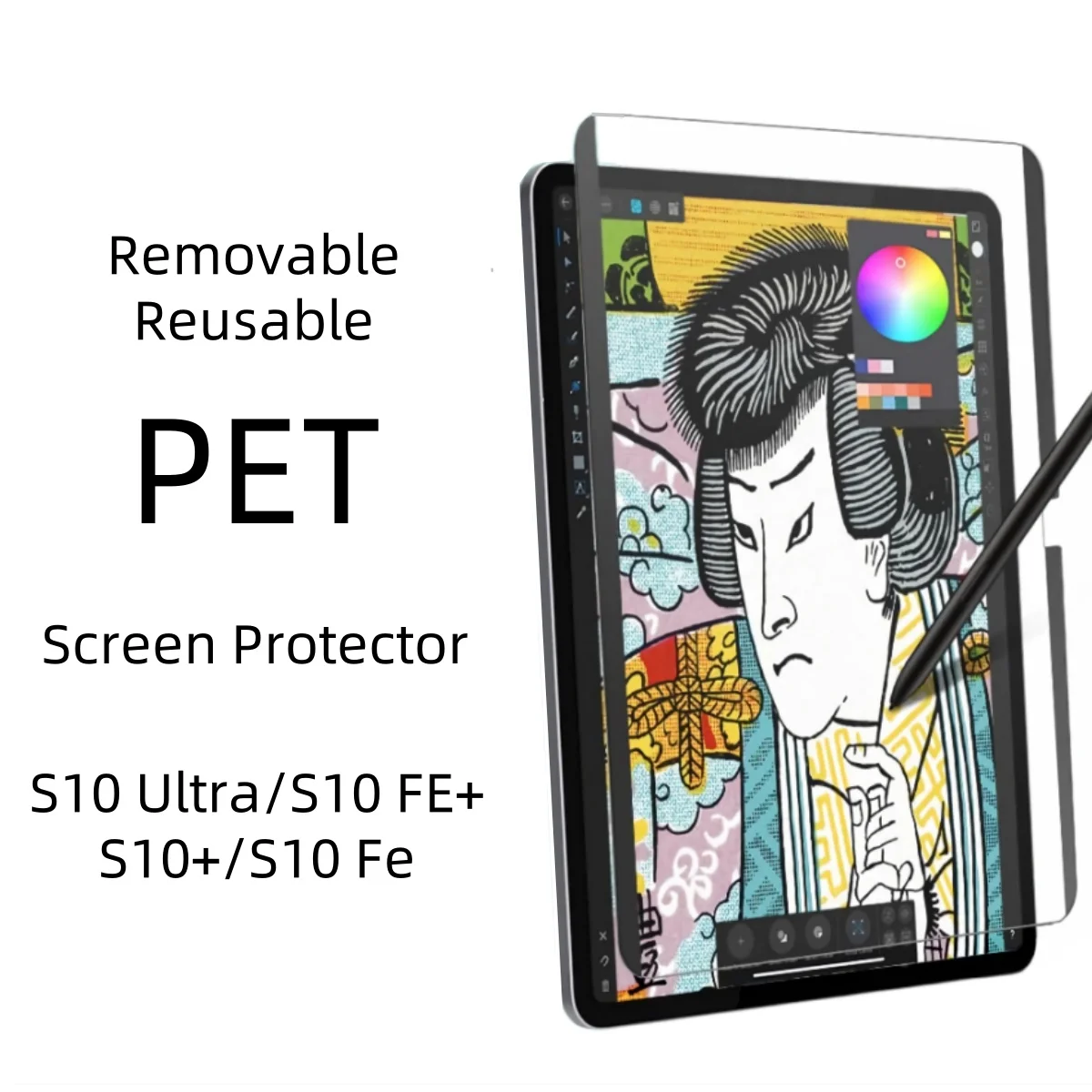 Película mate para Samsung Galaxy Tab S10 Ultra Fe + Fe Plus, Protector de pantalla, papel de dibujo extraíble y reutilizable, películas PET con sensación