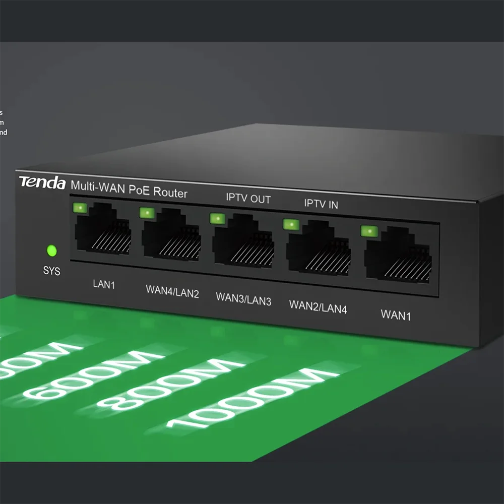 Tenda Fuente de alimentación PoE Gigabit de 5 puertos Gestión AP Enrutador de malla Enterprise100/1000Mbps integrado Gerente web Versión en inglés - imagen 5