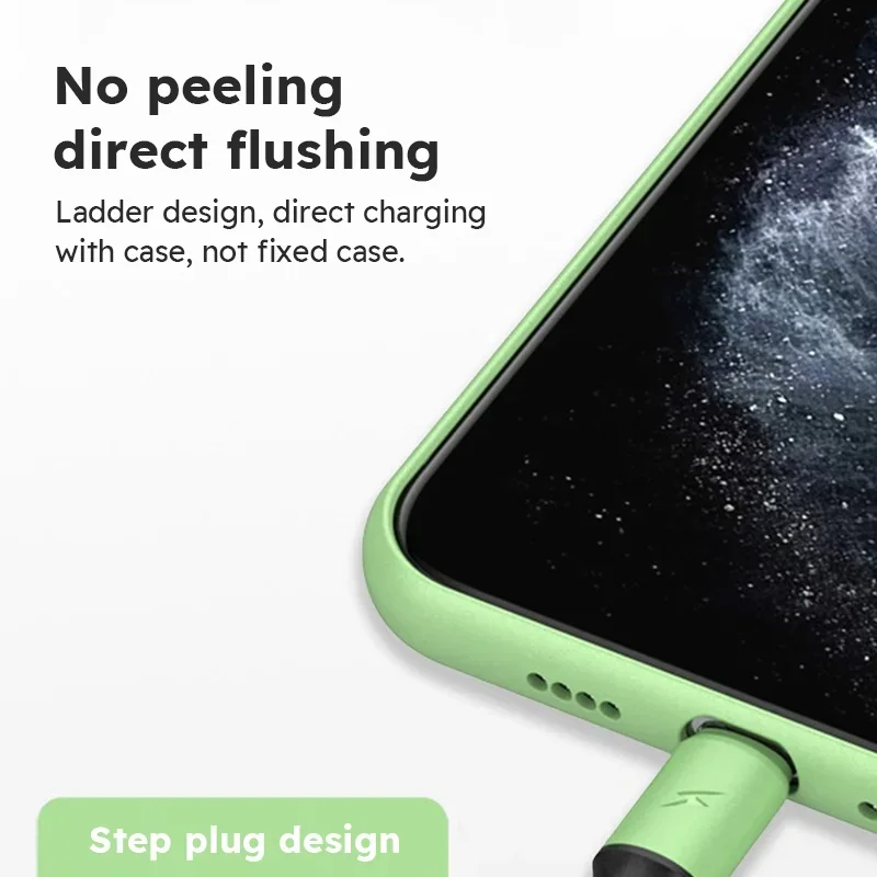 Cable USB de gel de sílice 3 en 1, Cable de datos de carga rápida para Iphone, Samsung, Huawei, Xiaomi, Cable de carga múltiple - imagen 5