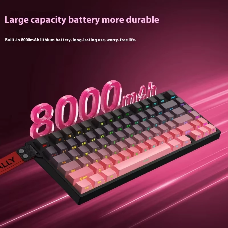 BEAT75 Teclado para juegos con efecto Hall, soporte magnético mecánico, 0,005mm, 0,1 ms, disparador rápido, DKS, 8k, velocidad de orolling, 8000mAh, inalámbrico - imagen 5