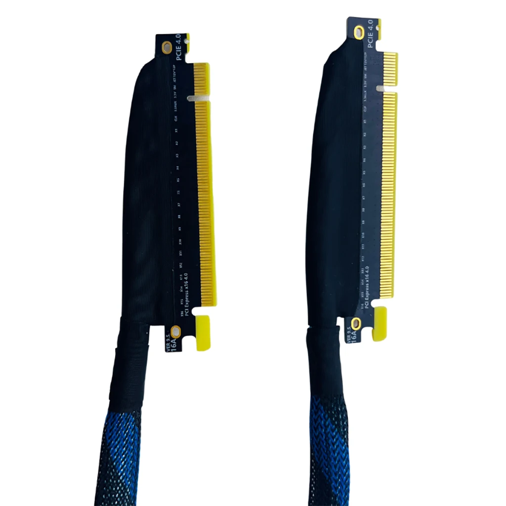 Cable de extensión de tarjeta gráfica externa para servidor PCI-E 4,0 X16, 32GB, GEN4 para servidor AI, malla trenzada, Cable adaptador de GPU flexible - imagen 4