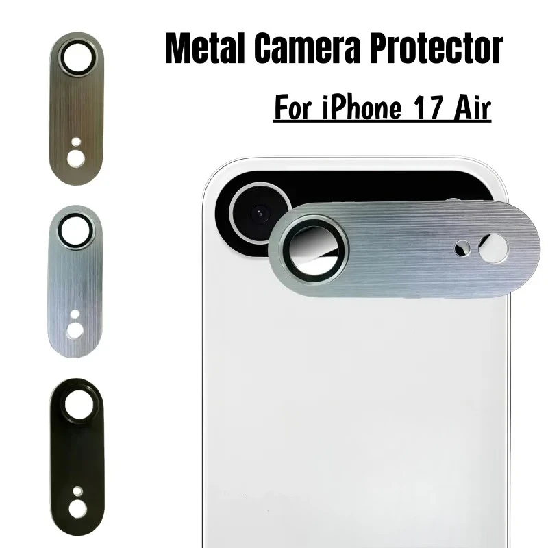 Nuevo estilo Protector de cámara de cubierta completa para IPhone 17 lente de aire protectora de Metal + tapa de vidrio templado para IPhone 17 Air - imagen 2