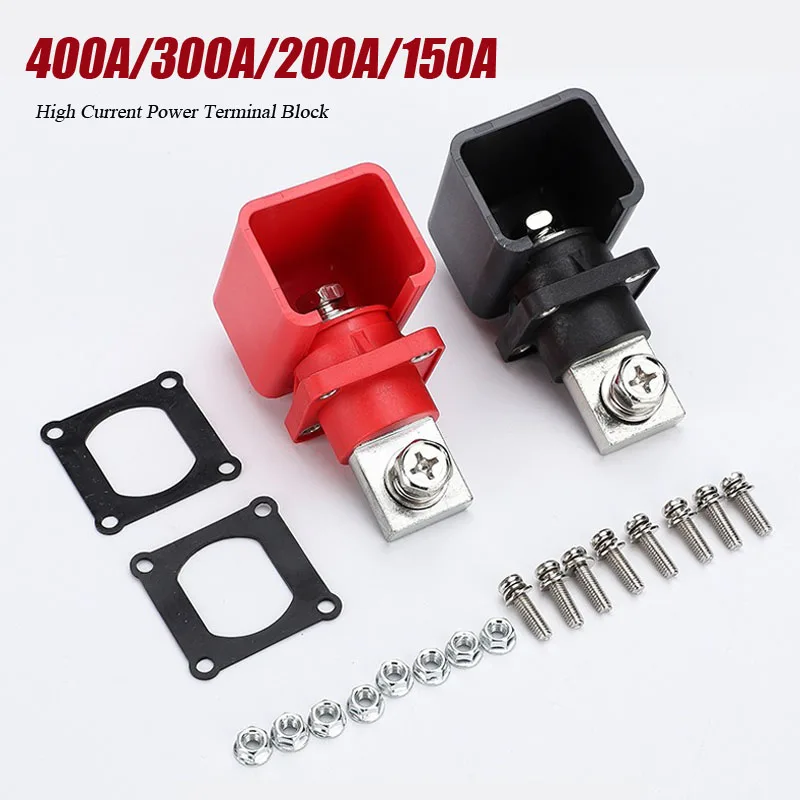 Terminal de alimentación de batería de 400A, nuevo inversor de almacenamiento de energía, conector de batería de litio RV, bloque de terminales cuadrado a través de pared de 120-300A - imagen 2