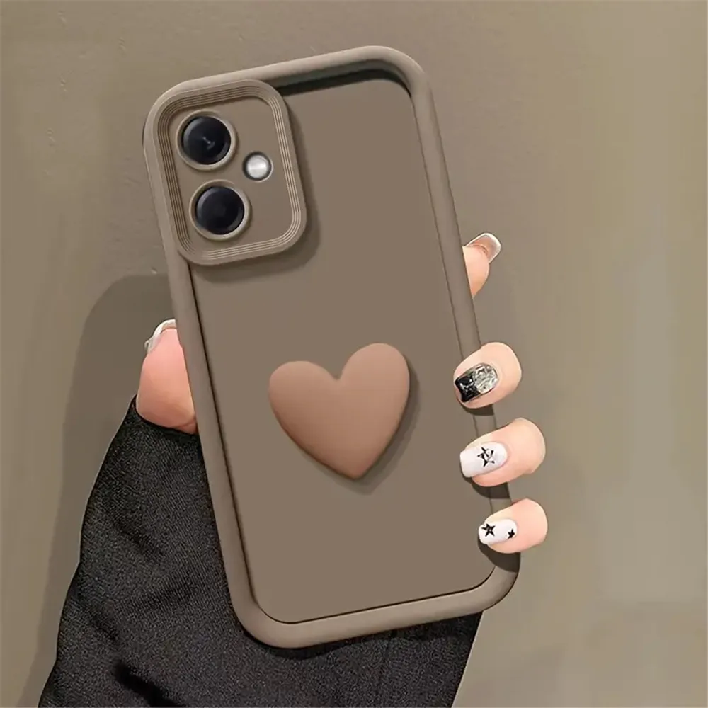 Funda de silicona suave mate con corazón de amor 3D para Xiaomi Redmi Note 13 Pro 4G 5G, funda para teléfono Redmi Note 13 Pro Plus a prueba de golpes - imagen 5