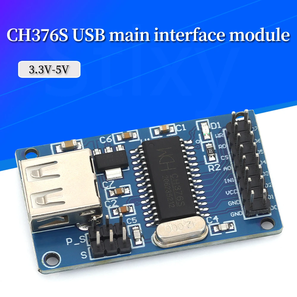 Stlxy 10/5/1 Uds CH376 CH376S U módulo de lectura y escritura de disco compatible con transferencia de Control USB 12MHz - imagen 2