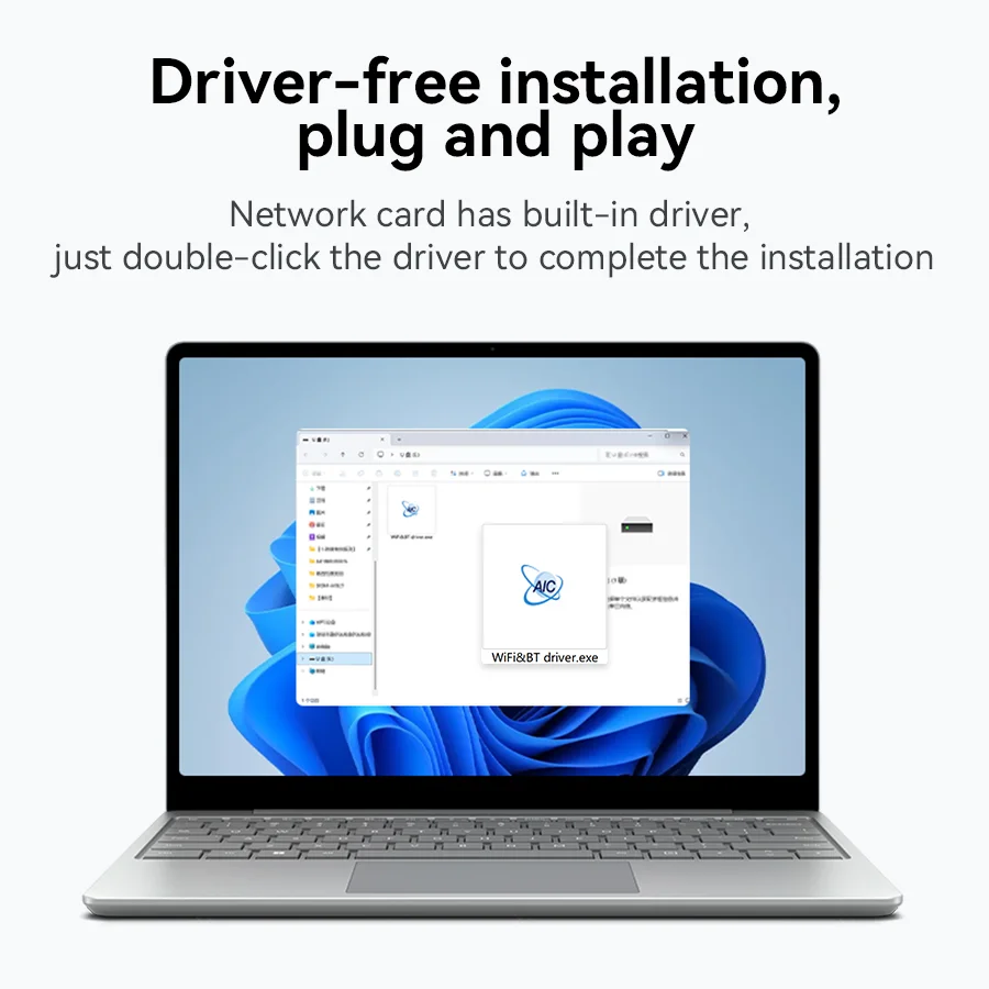 Adaptador AX900 USB WiFi 6 Bluetooth 5,4 Dongle 2 en 1 de doble banda 2,4G y 5GHz receptor inalámbrico de red controlador gratis para Windows 10/11 - imagen 4
