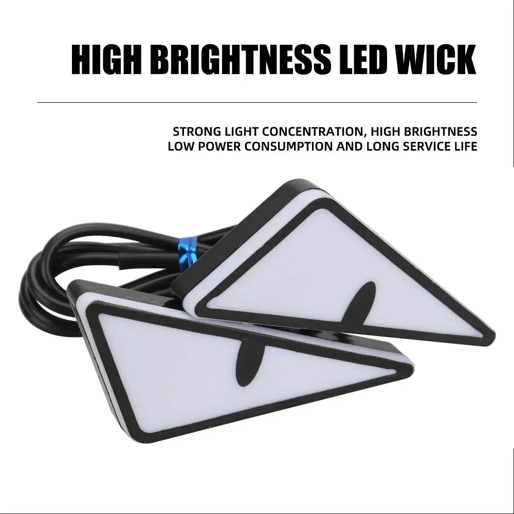 Luces LED de ojos del diablo para motocicleta, faro Universal de ojos de demonio, Mini lente de proyector, luces decorativas para coche, 2 uds. - imagen 5