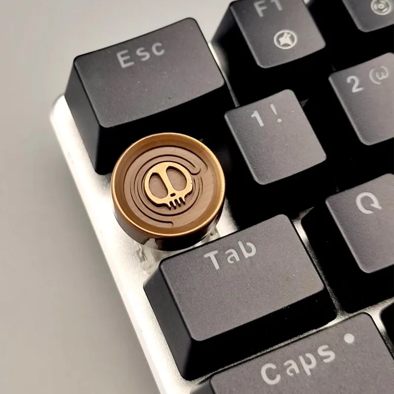 Teclas redondas de calavera personalizadas de resina, teclas creativas originales hechas a mano DIY personalizadas para adornos de teclado mecánico - imagen 5