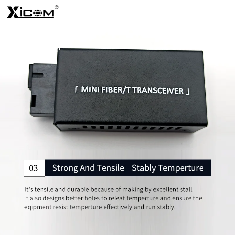 1 par 10/100M Mini interruptor fibra Ethernet convertidor de medios fibra óptica 20KM A/B SC monomodo transceptor óptico de fibra única - imagen 4
