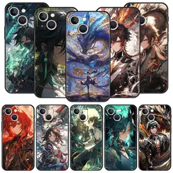 Carcasa iPhone 11 / 13 – Genshin Impact Zhongli Dragón Negro
