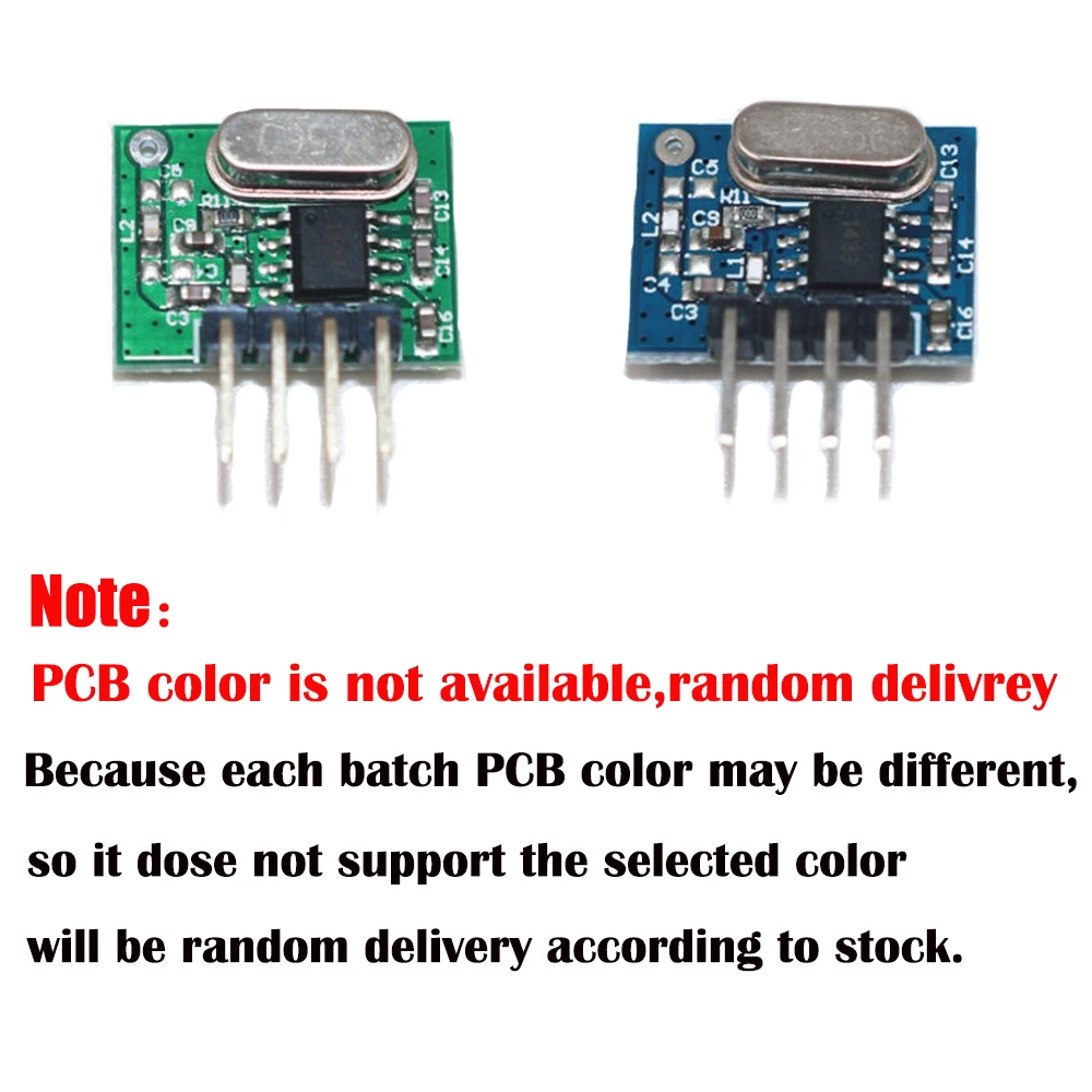 Módulo receptor y transmisor RF superheterodino de 433 Mhz para módulo inalámbrico Arduino Kit Diy Control remoto de 433Mhz - imagen 4