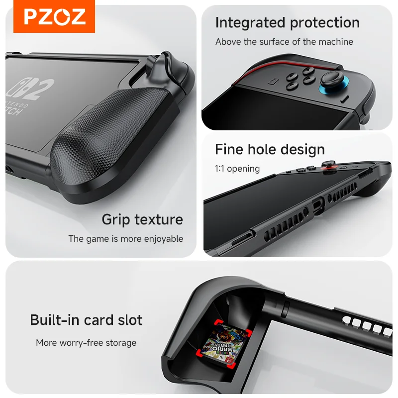 PZOZ Holder Case For Nitendo Switch 2 OLED Case Removable Handle Holder Protective Cover Pluggable Dock Ultra-thin Accessories - imagen 3