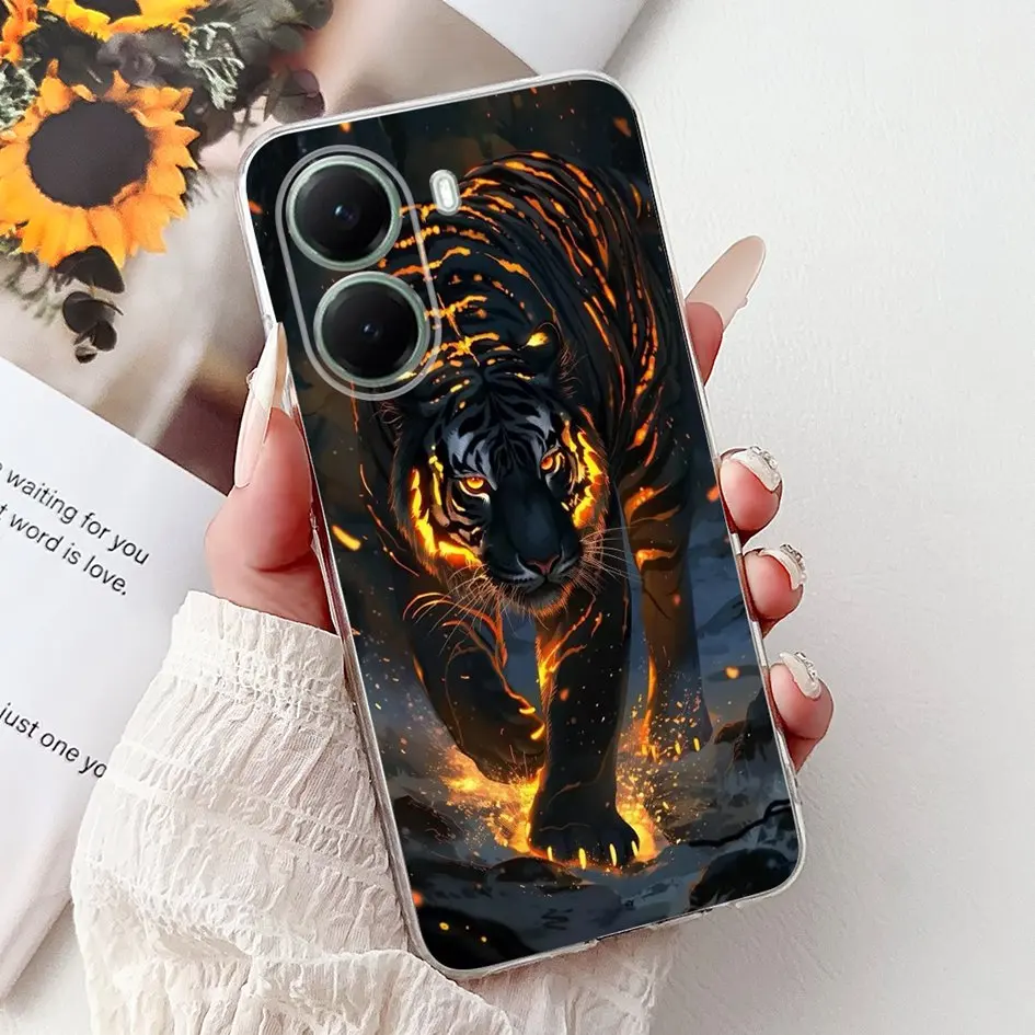 Para Xiaomi Poco X7 Pro Funda PocoX7 Pro Funda 2025 Cool dibujos animados Panda León dragón Funda transparente de silicona suave para Poco X7Pro parachoques - imagen 5