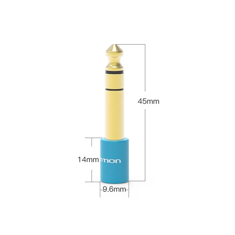 Convertidor chapado oro 6.5mm a 3.5mm para micrófono