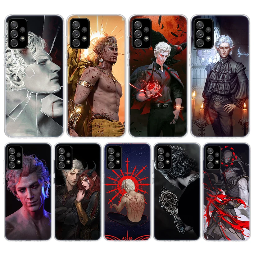 B-Baldur's Gate 3 BG3 Astarion funda de teléfono de silicona para Samsung Galaxy A52 A51 A50S A42 A32 A22 A12 A02S A30S A20S A10S A41 A31 A2