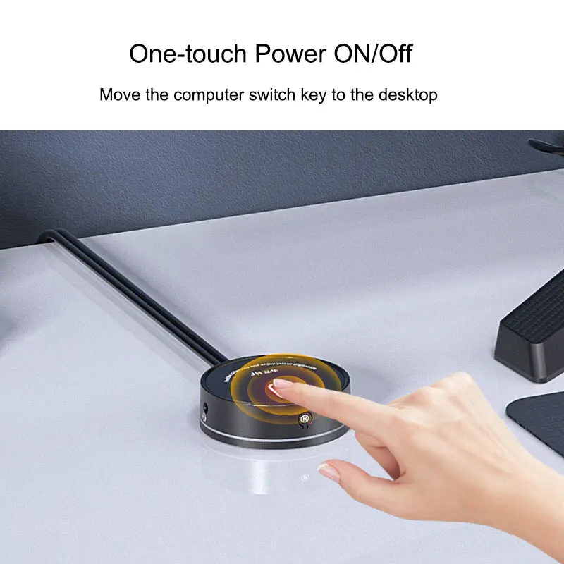 Jinghua-Interruptor de escritorio para ordenador, botón de extensión de alimentación externa, USB 3,0, Universal, para el hogar - imagen 5