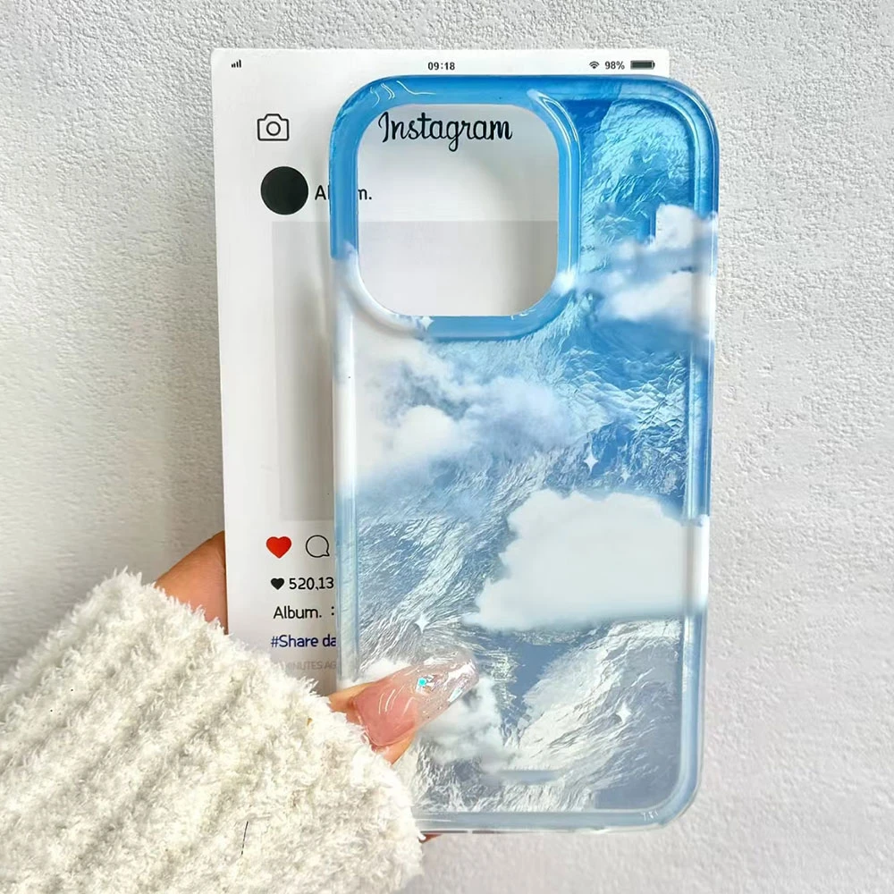 Funda de teléfono con textura de vórtice de nubes blancas y azules para Xiaomi 13T 14T 11 Lite Poco X5 M6 Pro X6 X3 Pro NFC C75 C71 C65 C61 M5S - imagen 4