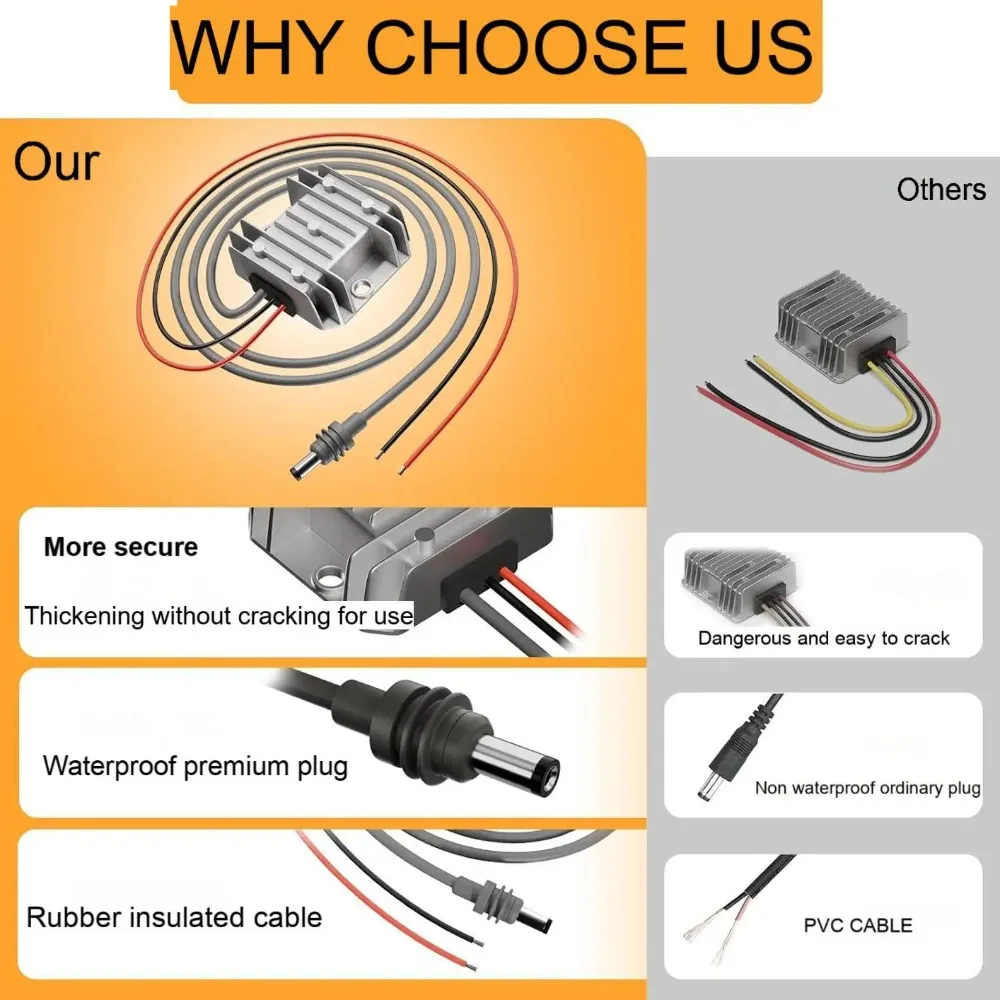 Módulo elevador de DC-DC, fuente de alimentación de 12V a 57V, 4,5a/30V, 3,5a, refuerzo de 12V, 24V a 30V, 57V con cable de alimentación CC, Mini enrutador Starlink CE - imagen 4