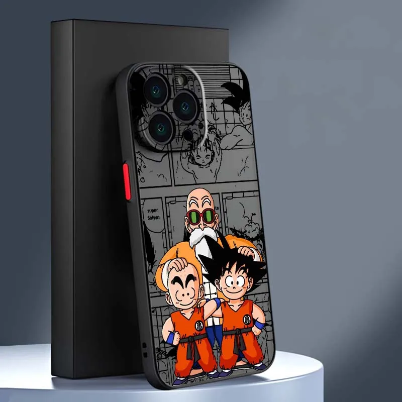 D-Dragon Ball Master Roshi para Apple iPhone 17 16 15 14 13 12 11 Air Plus Pro Max funda de teléfono translúcida esmerilada - imagen 5