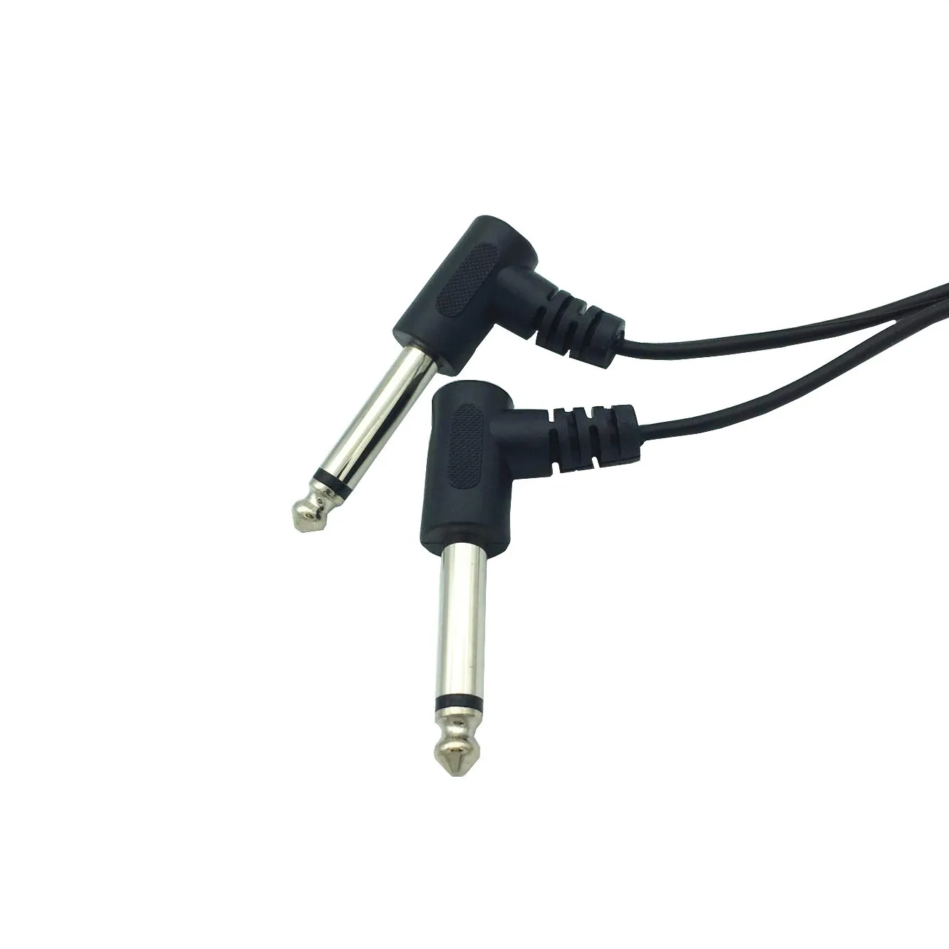 Mini adaptador de Audio de ángulo recto, Cable divisor de 20cm, 3,5mm, 1/8 pulgadas, TRS, estéreo, hembra a Dual, 1/4mm, macho, Mono TS - imagen 3