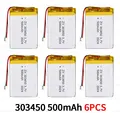 303450-500mAh 6PCS