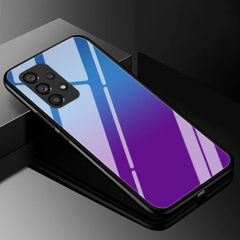 Funda de vidrio templado degradado para Samsung Galaxy A53, A73, A33, A13, A23, A32, A22, A12, A52, A72, A22S, A52S, 5G, A51 - imagen 5