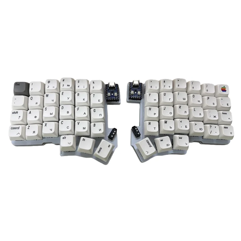 Silakka54 teclado dividido con cable monomodo intercambio en caliente teclados ergonómicos divididos personalizados teclado mecánico de oficina para juegos regalo - imagen 4
