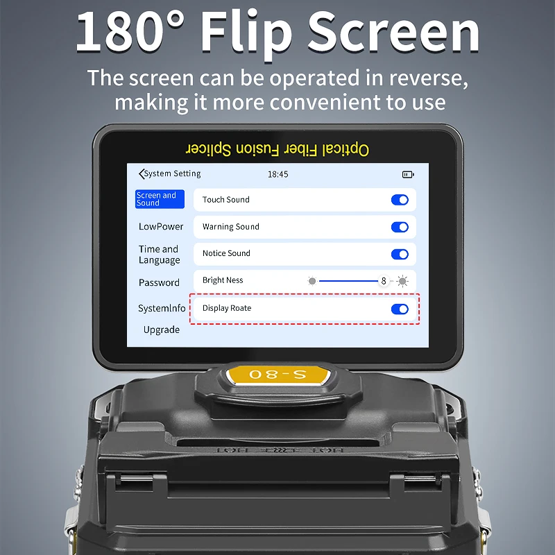 Empalmador de fusión de fibra óptica S-80/A-88S/FS-60E/A-88S seis motores multilingüe SM/MM máquina de soldadura de núcleo de fibra óptica pantalla táctil - imagen 5