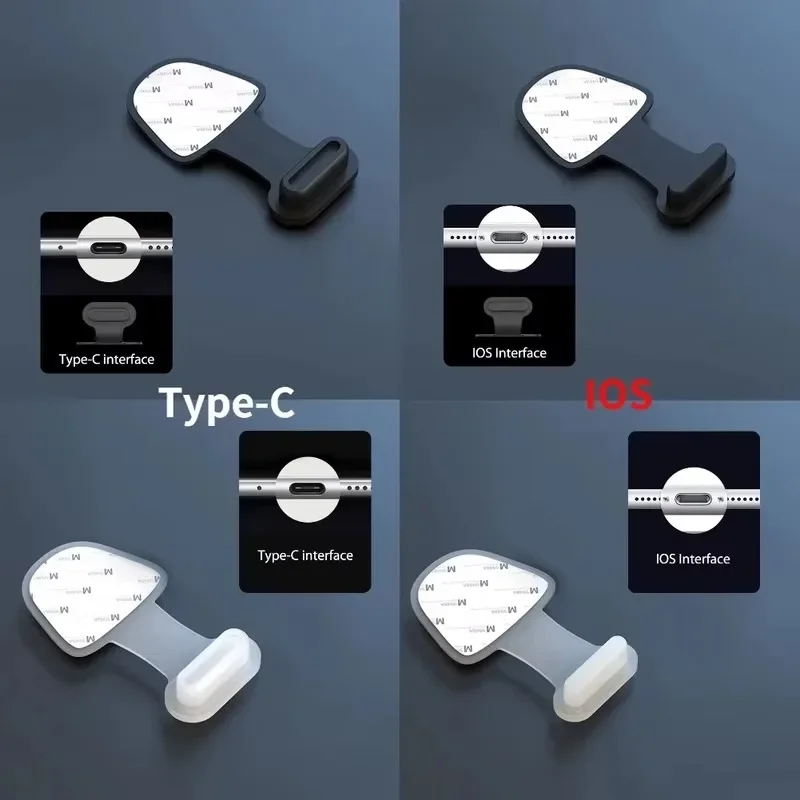 Tapones antipolvo para puerto de carga, 6/2 Uds., para IPhone 16 15 Pro Max 14 Samsung, Protector de puerto USB tipo C, tapa antipolvo - imagen 3
