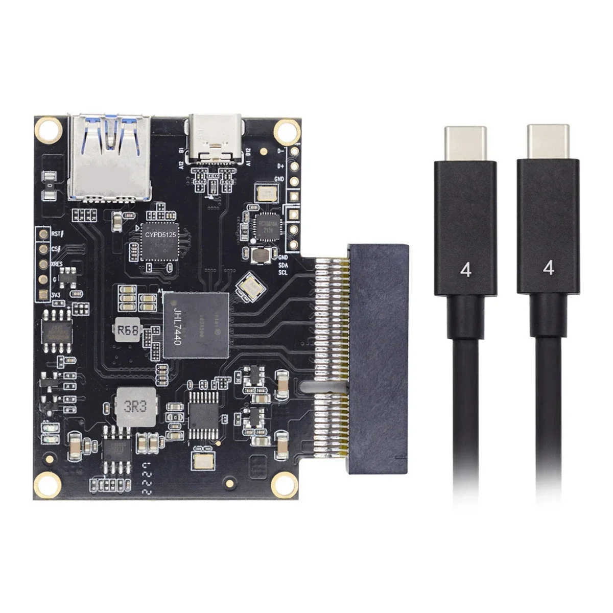 Thunderbolt4 a PCI-E 4X Estación de acoplamiento de gráficos externos Adaptador de núcleo USB4 40 Gbps USB4 a PCIE SSD 4x Compatible con Apple Ma - imagen 5