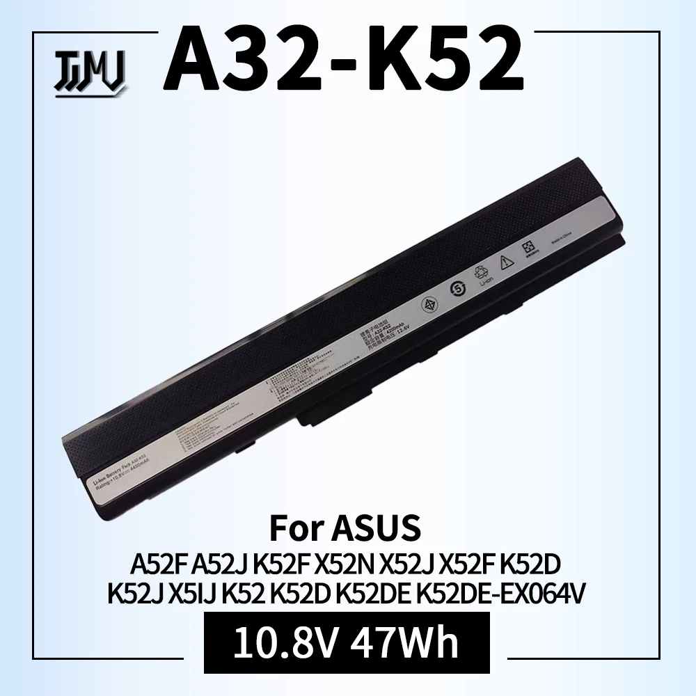 Batería A32-K52 para ordenador portátil, pieza de PC para ASUS A52F, A52J, K52F, X52N, X52J, X52F, K52D, K52J, K52J, X5IJ, K52, K52D, K52DE, K52DE-EX064V, K52F-B1