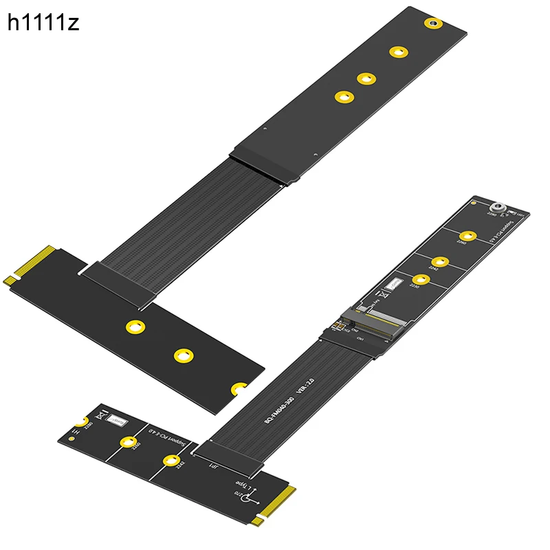 20CM 270 grados M Key PCIE 4,0 X4 NVME SSD Cable de extensión extensor de tarjeta elevadora compatible con PCIE4.0 2230 2242 2260 2280 M.2 NVME SSD