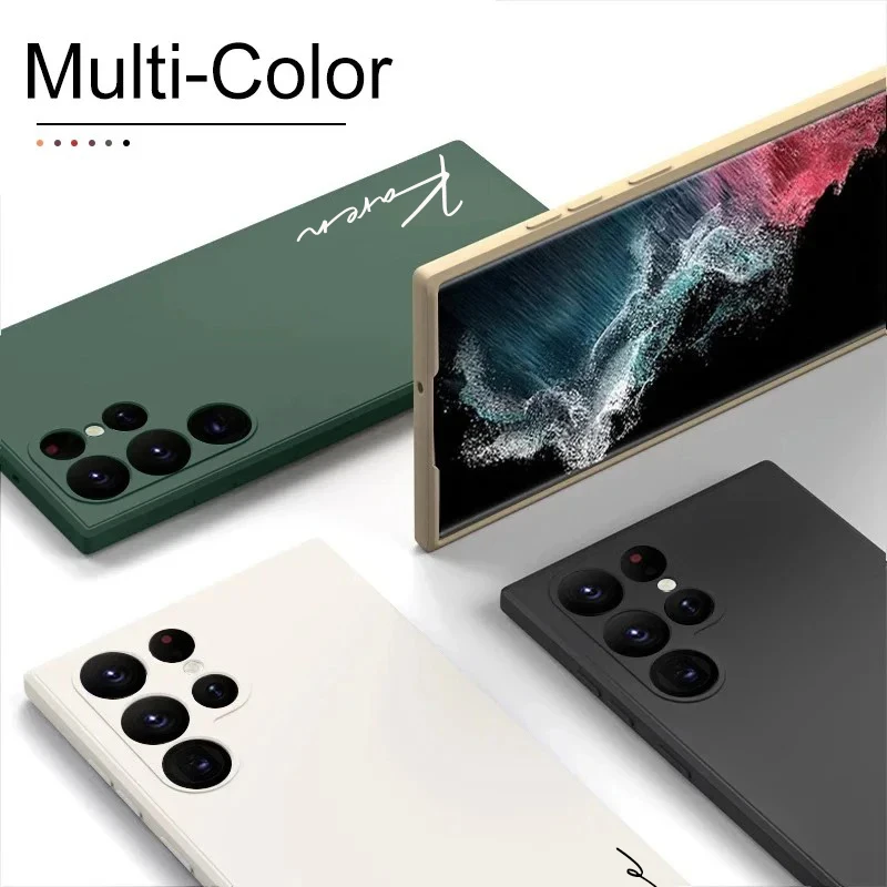 Para Samsung Galaxy S24 Ultra Plus personalizado nombre iniciales suave funda de silicona líquida Samsung Galaxy S24 Plus - imagen 2