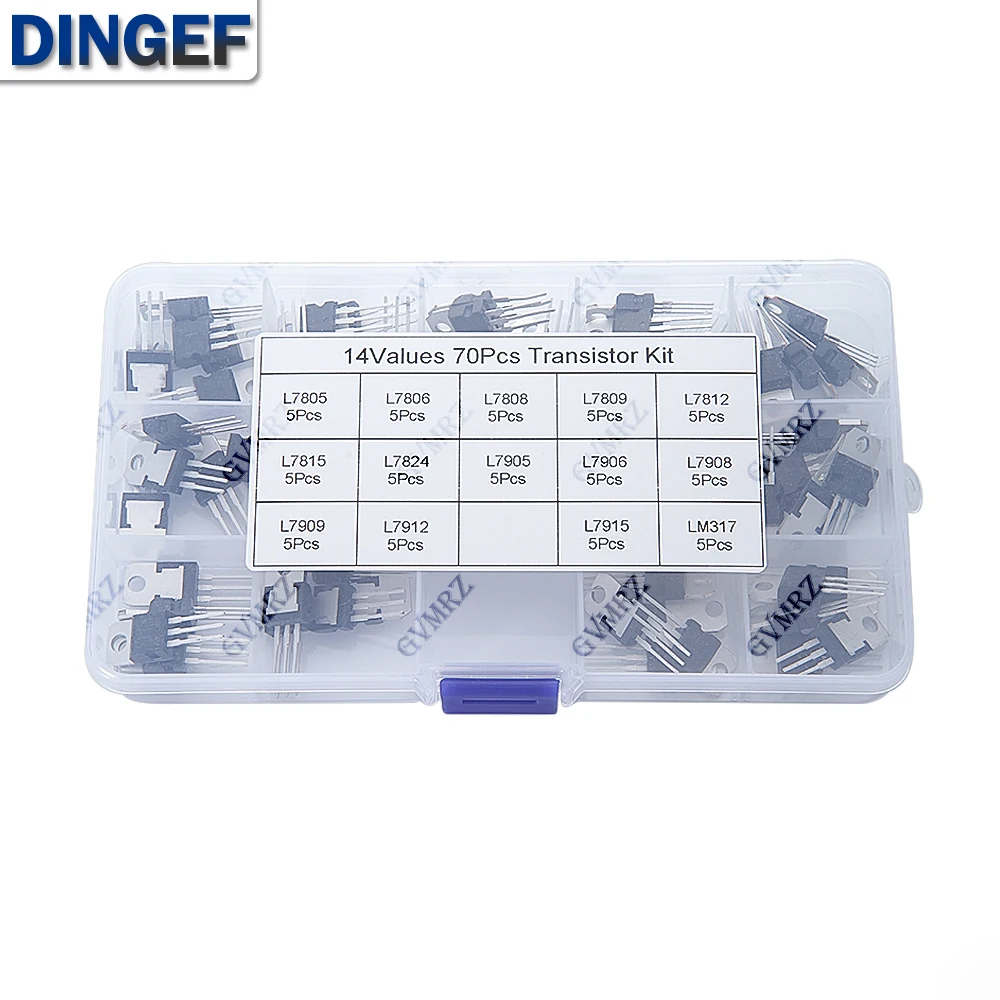 14 valores 70 Uds regulador de voltaje TO-220 cada uno KIT de 5 uds L7805 L7806 L7808 L7809 L7812 L7815 L7912 LM317 - imagen 2