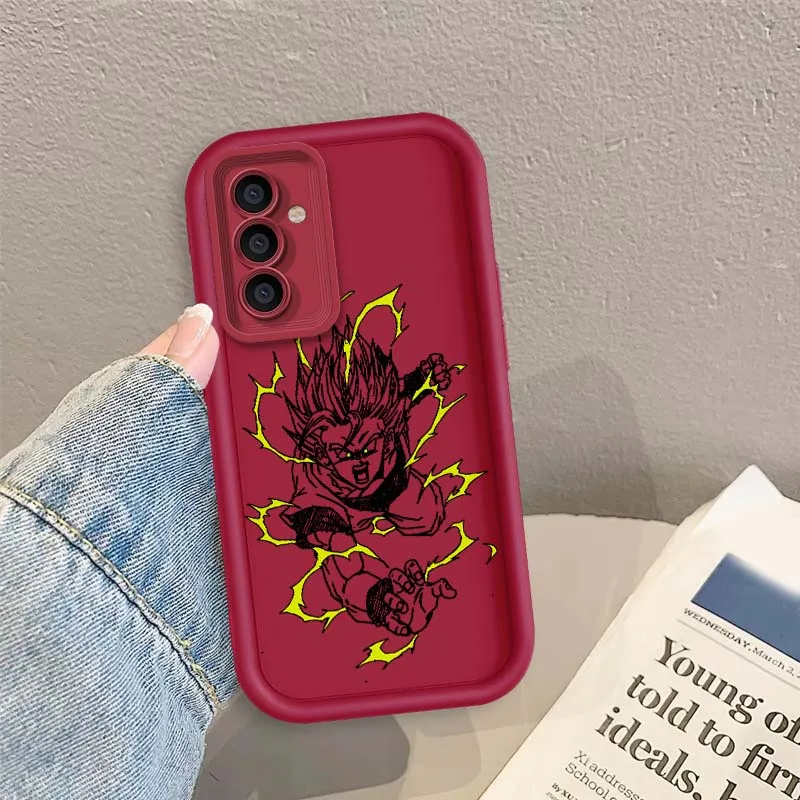 D-Dragon Ball Son Goku Fun Anime para Samsung A71 A56 A55 A54 A53 A51 A35 A32 A31 A16 A15 A06 cubierta de la caja del teléfono de la escalera del ojo - imagen 5