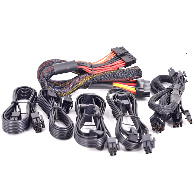 Para EVGA SuperNOVA 850w 750w 650w 550w 450w B3 fuente de alimentación 24 pines 6 + 2 pines PCIe GPU 8 pines CPU 4 + 4 pines SATA IDE PSU Cable