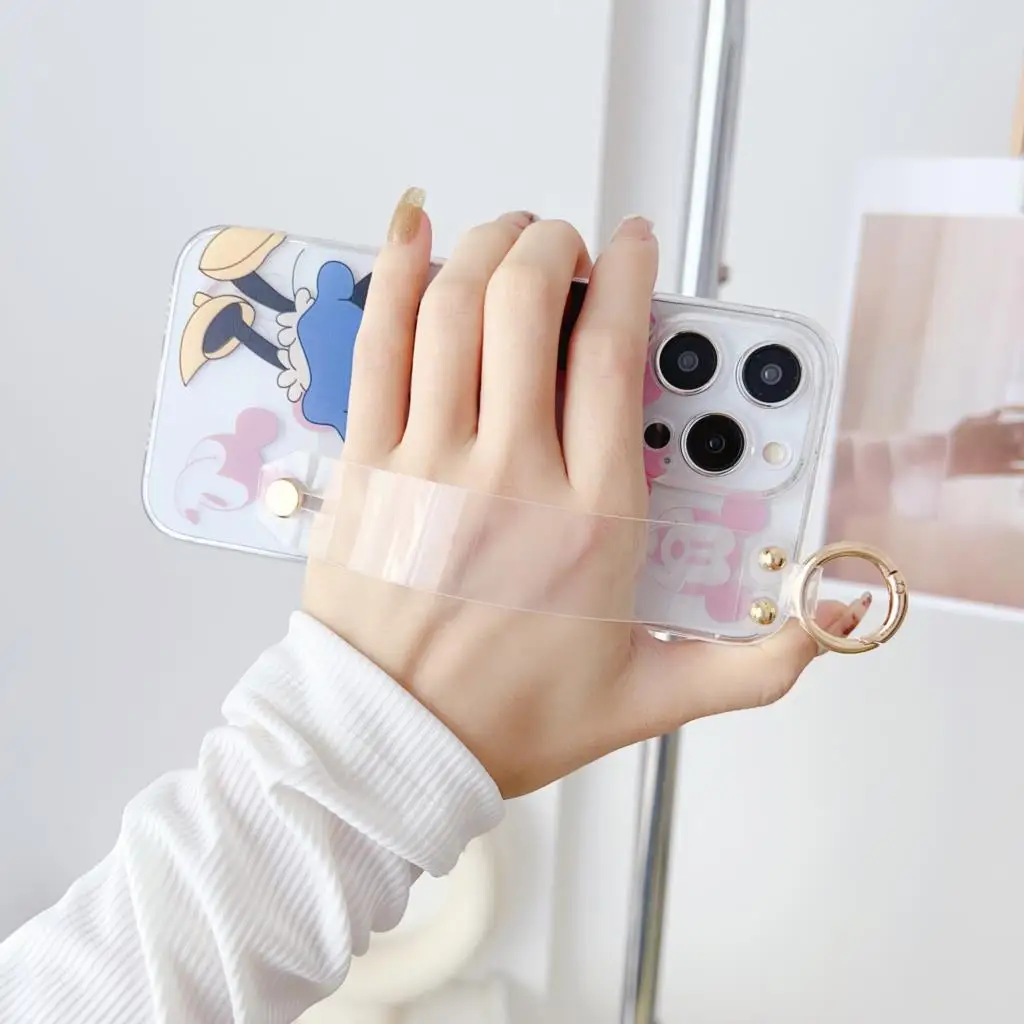 Funda de Minnie Mickey con adorno para Samsung Galaxy, correa de muñeca, S8, S9, S10, S20, S21, S22, S23 Plus, Ultra, S21FE, Note 9, 10, 20 - imagen 5
