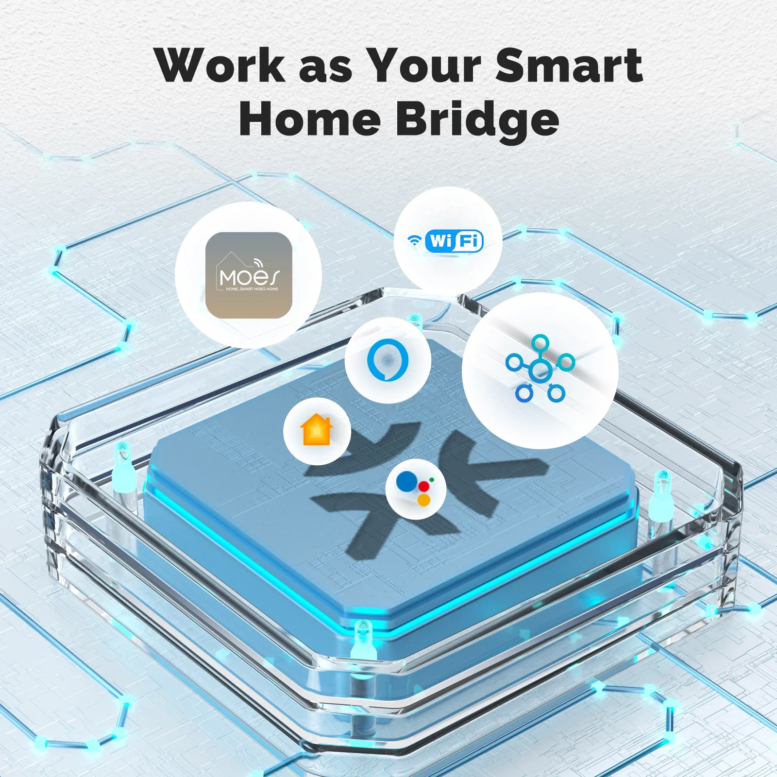 MOES Tuya WiFi Matter Mini módulo de interruptor inteligente relé temporizador automatización del hogar aplicación remota Control funciona con Alexa Google Home Apple - imagen 2