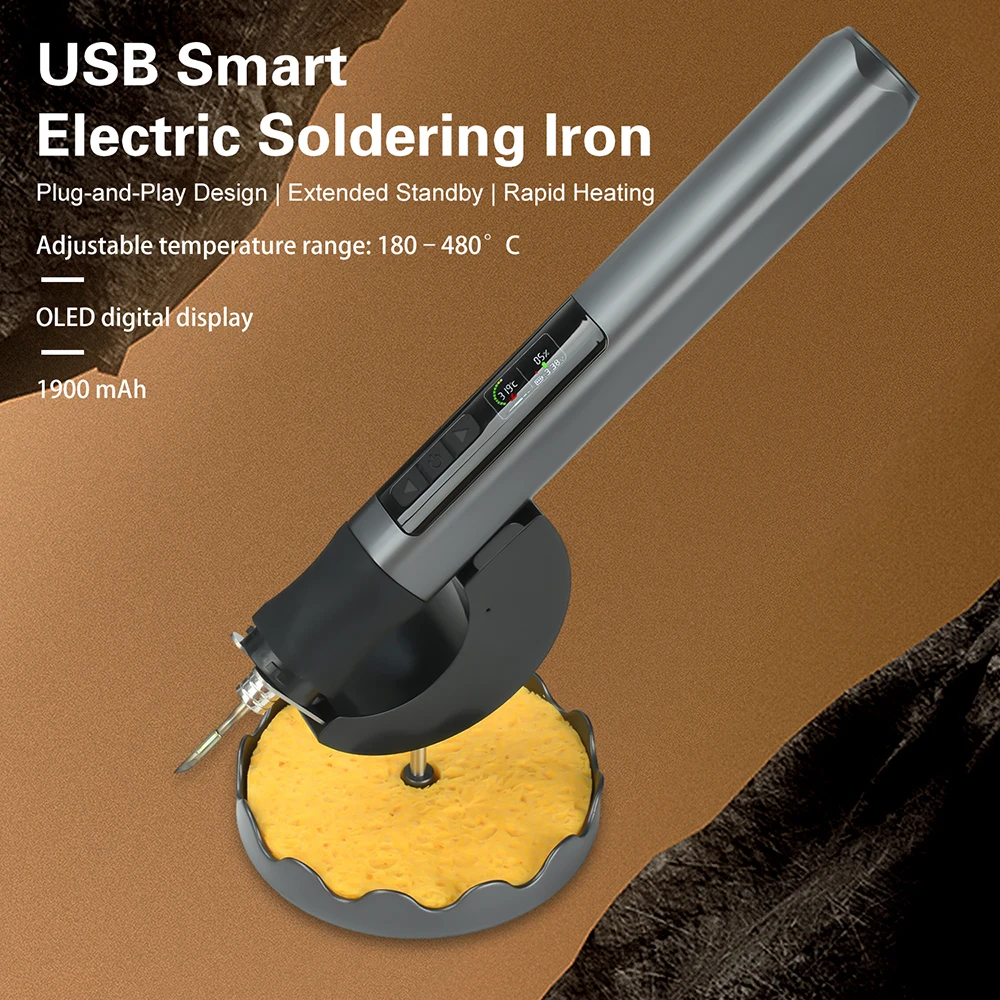 Soldador inteligente de 75W, pluma de soldadura, calentamiento rápido, temperatura ajustable, Kit de estación de soldadura portátil 150-480C - imagen 2