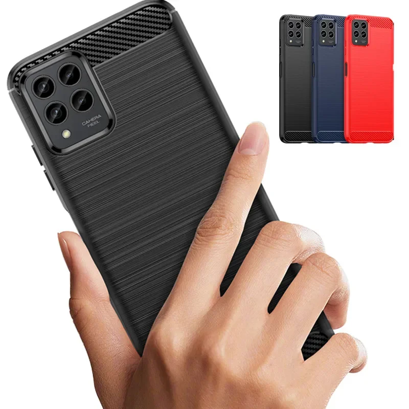 Funda de TPU con textura de fibra de carbono para T-Mobile Revvl 7 6x Pro 5G Revvl 6 T Phone Pro 5G, Funda protectora a prueba de golpes