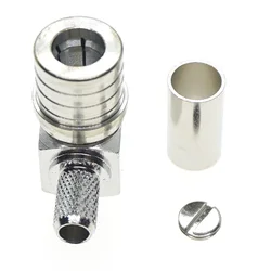 Conector SMA Macho 90° Crimpado para Cable LMR195 RG58 RG400 RG142