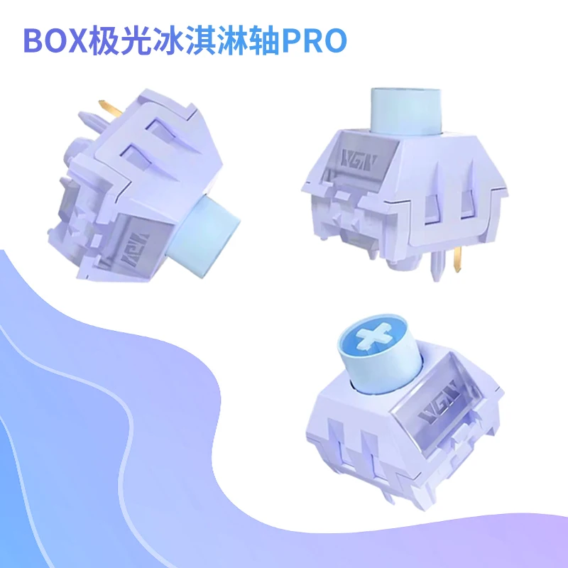 Kailh Box ICE Cream Switch Aurora ICE Cream Pro interruptores 5 pines lineal POM DIY teclado mecánico personalizado accesorios para juegos