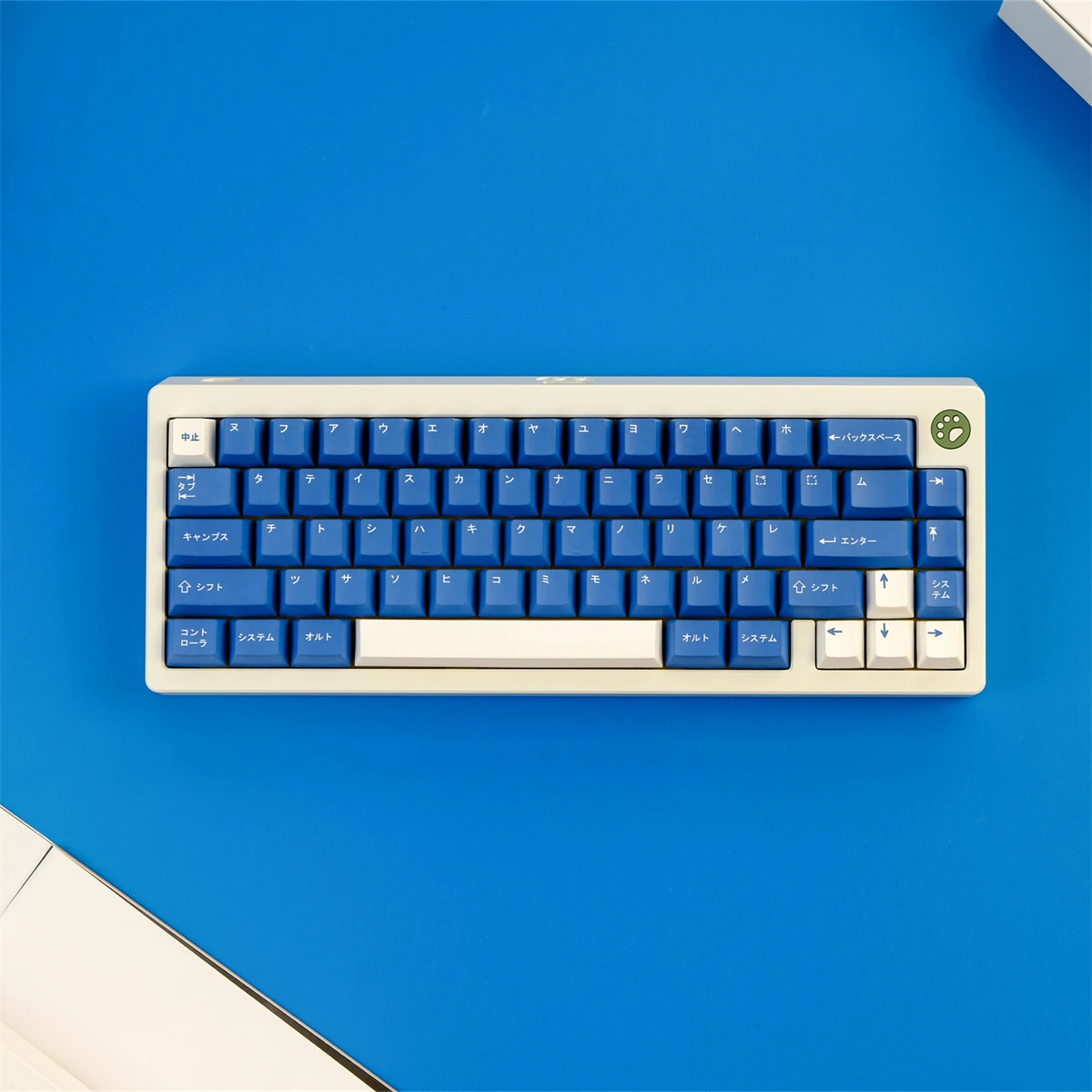 GMK WoB-Juego de 129 teclas clásicas Katakana, teclas azules, teclas de subcama con tinte PBT, perfil de cereza, para Keychron Anne GK64 Poker - imagen 4