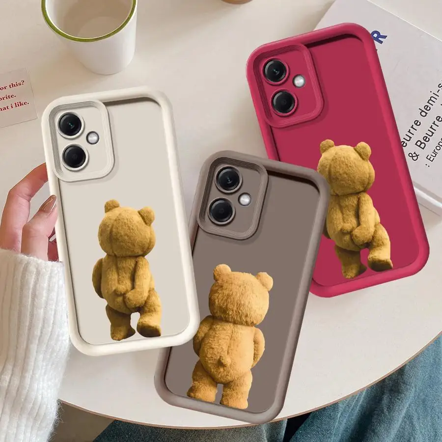 Funda de teléfono con dibujos animados de oso de peluche para Xiaomi Mi 11T Pro 11 Lite TPU suave - imagen 2