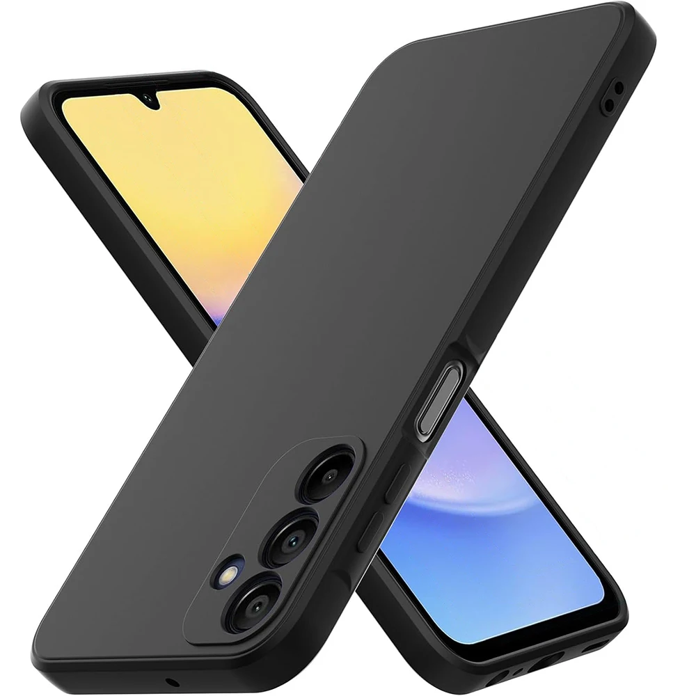 Funda de silicona suave mate ultrafina para Samsung Galaxy S24 S23 FE Plus Ultra A55 A35 A25 A15 A05S A54 A34 A14 funda negra