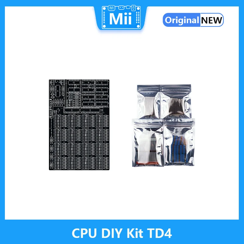 Kit de bricolaje de CPU TD4, crea una CPU simple de 4 bits usted mismo, Software y Hardware de código abierto que incluye PCB y todos los componentes