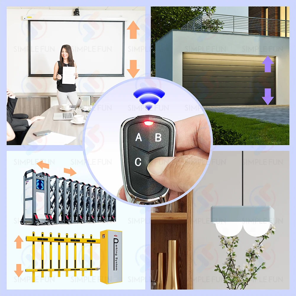 Clon Control remoto 4 canales 433Mhz Nice Came Doorhan duplicador abridor de puerta de garaje copia transmisor código rodante fijo - imagen 4